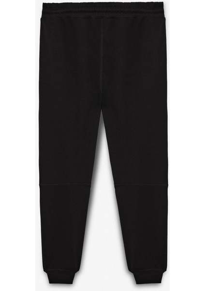 BORLAND Erkek Beli Lastikli Kordonlu Yanları Cepli Relaxed Fit Siyah Eşofman Altı modelleri