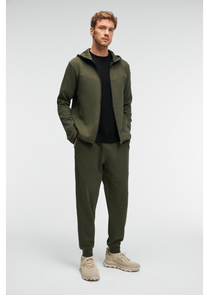 GELIDO Erkek Beli Lastikli Manşetli Paça Kordonlu Karyoka Dikişli Baskılı Haki Eşofman Altı fiyatları