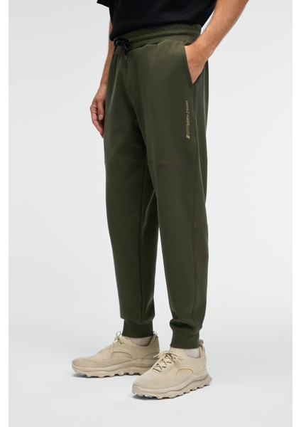 GELIDO Erkek Beli Lastikli Manşetli Paça Kordonlu Karyoka Dikişli Baskılı Haki Eşofman Altı indirimleri