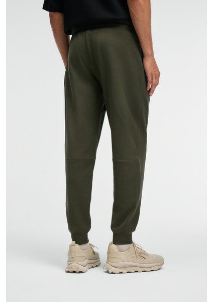 GELIDO Erkek Beli Lastikli Manşetli Paça Kordonlu Karyoka Dikişli Baskılı Haki Eşofman Altı