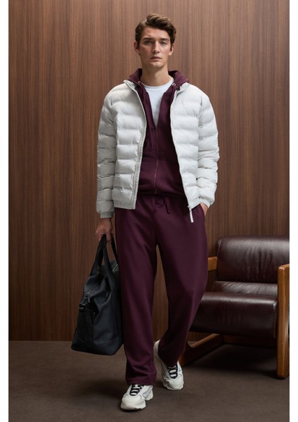 GRIFFIN Erkek Kordonlu Beli Lastikli Metal Kuş Gözü Detaylı Bordo Eşofman Altı modelleri