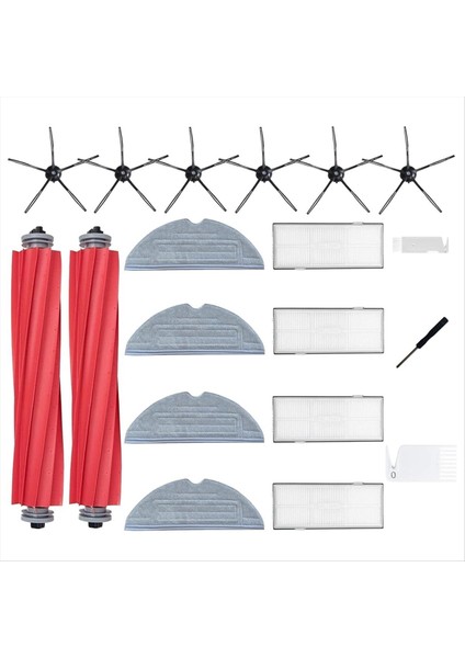 Roborock S7 S7 Plus S7 Maxv S7 Maxv Ultra S7 Pro Ultra Robot Vakum Süpürge Ana Yan Fırça Hepa Filtre Mop Bezi Için (Yurt Dışından)