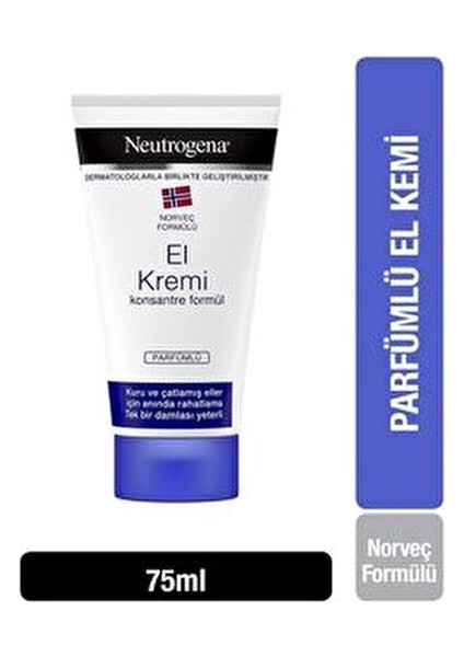 Norveç Formülü Parfümlü El Kremi 3 Adet 75 ml x3 Yoğun Nemlendirme fiyatları