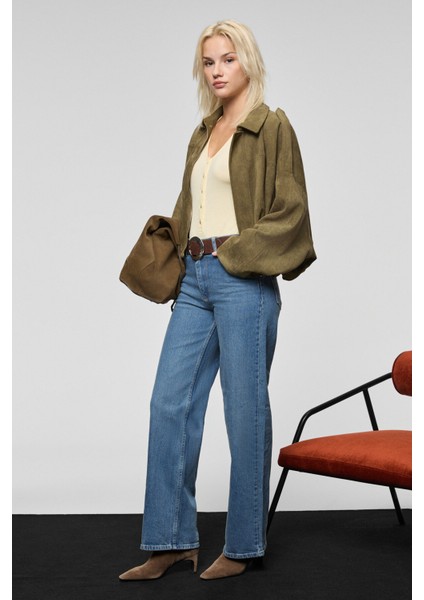 DUNA Kadın %100 Pamuk Straıght Fıt Denim Mavi Jeans fiyatları