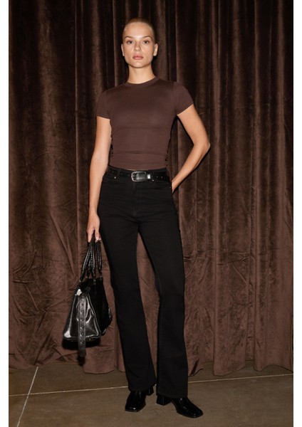 RAYO Kadın Slim Fit Denim Siyah Jeans fiyatları