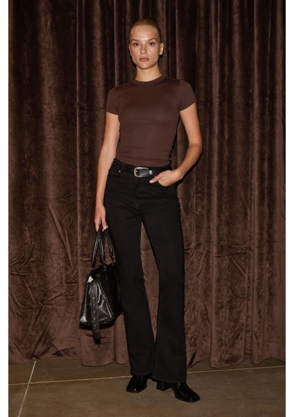 RAYO Kadın Slim Fit Denim Siyah Jeans modelleri