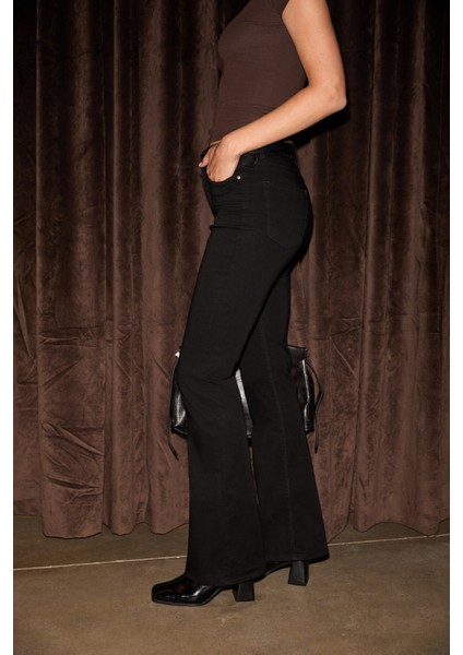 RAYO Kadın Slim Fit Denim Siyah Jeans fırsatları