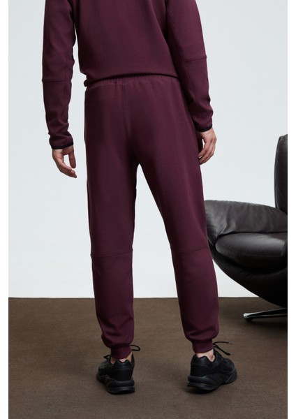 GELIDO Erkek Beli Lastikli Manşetli Paça Kordonlu Karyoka Dikişli Baskılı Bordo Eşofman Altı indirimleri
