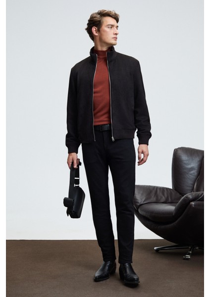 REBEL Erkek Yarım Balıkçı Yaka Basic Slim Fit Triko Kiremit Rengi Kazak fiyatları