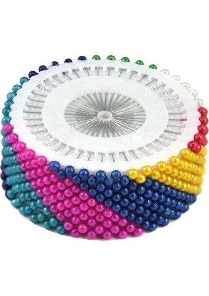 480 Pcs Renkli Terzi Inci Balo Kafası Dikişli Düz Pimler Dikiş Için Düz Kapitone Inci Kafa Pimleri (Yurt Dışından)