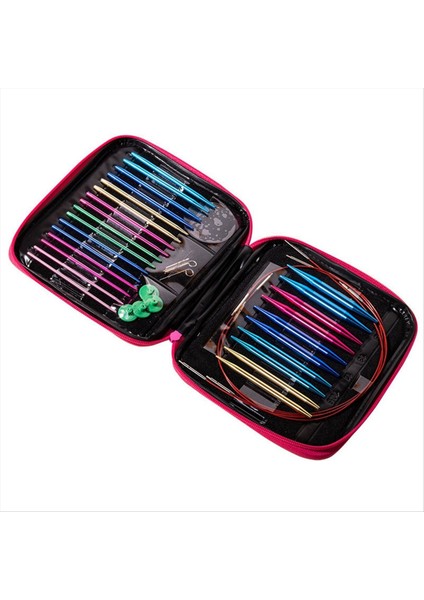 Dairesel Iğne Seti Alüminyum Oksit Çıkarılabilir ve Değiştirilebilir Dairesel Iğne Diy Örgü Aleti Kazak Iğne Seti (Yurt Dışından)