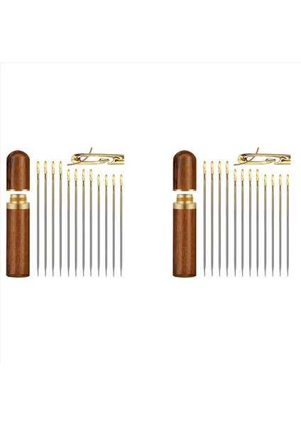 2x Kendinden Süren Iğneler El Dikiş Için Dikiş Iğneleri Yaşlı Kolay Yan Diş Dikiş Pimleri Için A (Yurt Dışından)