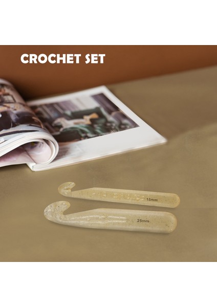 5pcs 12MM/15MM/18MM/20MM/25MM Büyük Tığ Işi Kancalar Set Plastik Örgü Iğneler Kiti Diy Iplik Dikiş Zanaat Örgü Aleti (Yurt Dışından) indirimleri