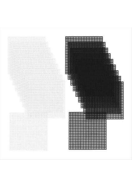 20PCS Plastik Tuval Sayfaları 10X10CM Plastik Örgü Iğne Noktası Tuval Nakış Için Elastik Örgü Kumaş Pedler (Yurt Dışından)