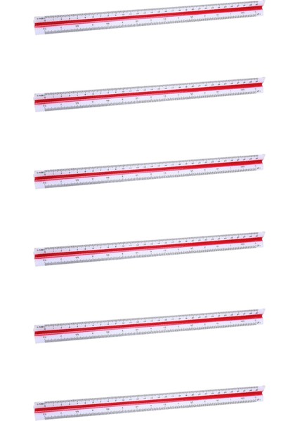 6x 1 20 1 25 1 50 1 75 1 100 1 125 Plastik Üçgen Ölçekli Cetvel (Yurt Dışından)