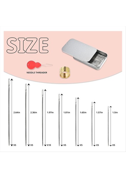 40PCS Dikiş Iğneleri Seti 7 Boyutta Paslanmaz Çelik Dişli ve Manyetik Pim Yastığı Nakış ve El Sanatları Için (Yurt Dışından) fiyatları