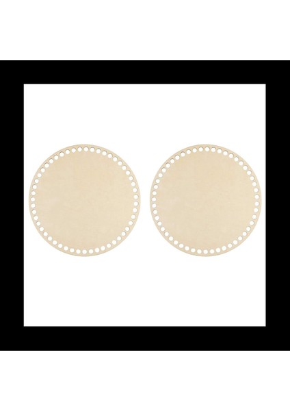 2pcs 20 cm Doğal Ahşap Sepet Alt Delikli Dıy Örgü Için Daire Boş Ahşap Taban Tığ Torbası Alt Şekillendirici Zanaat (Yurt Dışından)