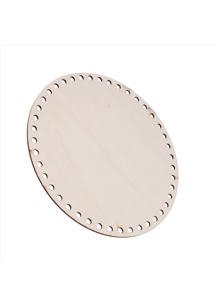 20 cm Doğal Ahşap Sepet Tabanı Delikli Dıy Örgü Tığ Işi Torbası Için Daire Boş Ahşap Taban Alt Şekillendirici Zanaat (Yurt Dışından)