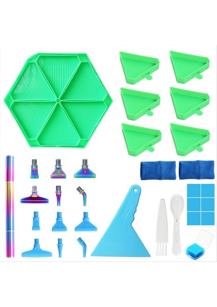 6 Izgara Paleti Elmas Boyama Tepsisi Kitleri Altıgen Büyük Kapasiteli Matkap Plakası Elmas Boyama Kalem Kalemi Çapraz Dikiş F (Yurt Dışından)