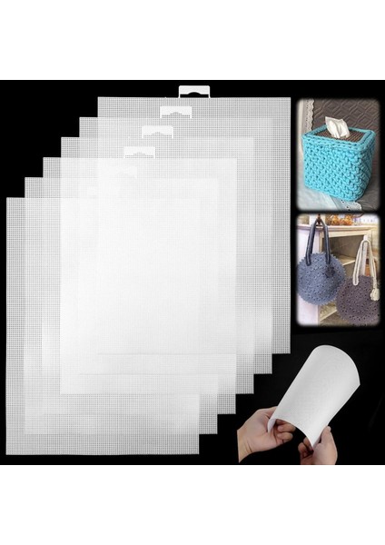 6 Adet Plastik Tuval Tabakaları Nakış Kuşu Ağları Dıy El Yapımı Örgü Projeleri Için Plastik Örgü Sayfaları (Yurt Dışından) fiyatları