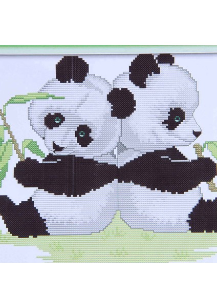 Yeni Sürümler Çapraz Dikiş Kitleri Desenler Nakış Kiti - Panda Twins 14CT 30*27CM (Yurt Dışından) modelleri