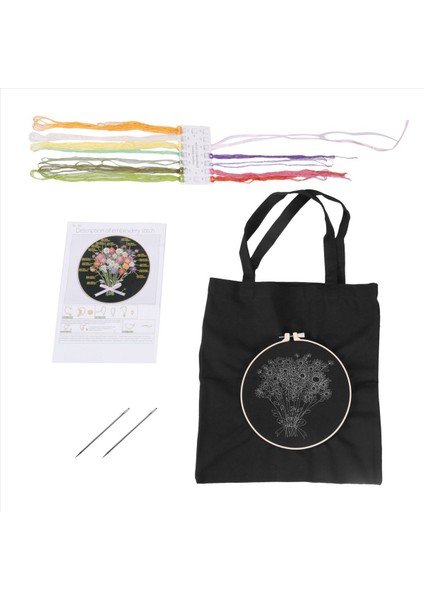 1 Canvas Tote Torbası 1 Nakış Çember Ipliği ve Iğne A ile Yeni Başlayanlar Için Nakış Başlangıç Kiti (Yurt Dışından) fırsatları