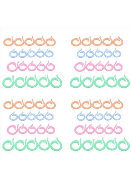 80PCS Renkli Tığ Işi Dikiş Işaretçisi Örgü Halka Maker Tutucu Seti (Yurt Dışından)