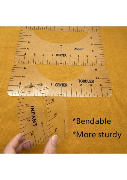 Vinil Için T-Shirt Cetvel Kılavuzu Hizalama Aracı Grafik Tişört Merkezleme Aracı Için Hizalama Aracı (Clear ve Şeffaf) (Yurt Dışından) fırsatları