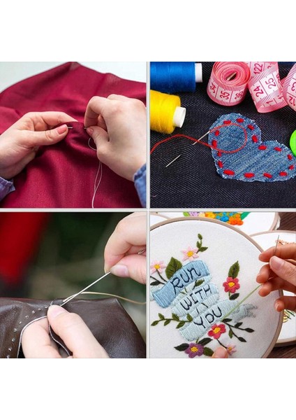 75 Paket Premium Büyük Göz Iğneleri 4 Iğne Dişlisi Çeşitli Boyutlar Nakış Iğneleri ile Dikiş (Yurt Dışından) modelleri