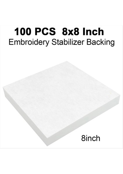 Nakış Için Tear Away Stabilizer 8x8 Inç 100PCS Önceki Nakış Stabilizatörleri Nakış Desteği Dengeleyicisi (Yurt Dışından) modelleri