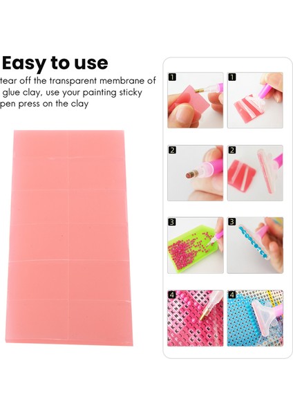 60PCS 5d Elmas Boyama Tutkal Kil Çevre Dıy Elmas Nakış Tutkal Nakış Çapraz Dikiş Boyama Seti Aracı (2X2CM) (Yurt Dışından) fiyatları