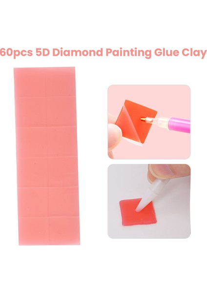 60PCS 5d Elmas Boyama Tutkal Kil Çevre Dıy Elmas Nakış Tutkal Nakış Çapraz Dikiş Boyama Seti Aracı (2X2CM) (Yurt Dışından) indirimleri