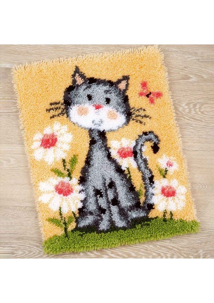 2x Mandal Kanca Halı Kitleri Dıy Tığ Işi Iplik Halıları Yetişkinler Için Renk Öncesi Bastırılmış Desen Tasarımı ile Kanca Kiti (Cat) (Yurt Dışından) fiyatları