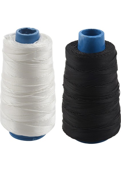 2 Adet 400M 80LBS Naylon Bükülmüş Bowstring Iplik Balıkçılık Ipi Dikiş Kablosu Uçurtma Hattı Beyaz ve Siyah (Yurt Dışından)