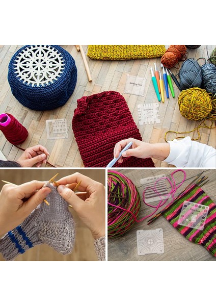 6 Stil Akrilik Örgü Gösterge Yöneticileri Tığ Işi Kanca ve Iplik Sargısı Iplik Iplikleri Için Kılavuz Örgü Aleti (Yurt Dışından) fiyatları