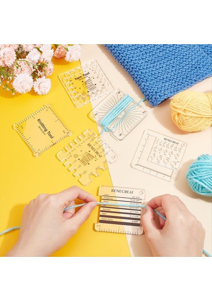 6 Stil Akrilik Örgü Gösterge Yöneticileri Tığ Işi Kanca ve Iplik Sargısı Iplik Iplikleri Için Kılavuz Örgü Aleti (Yurt Dışından) fırsatları