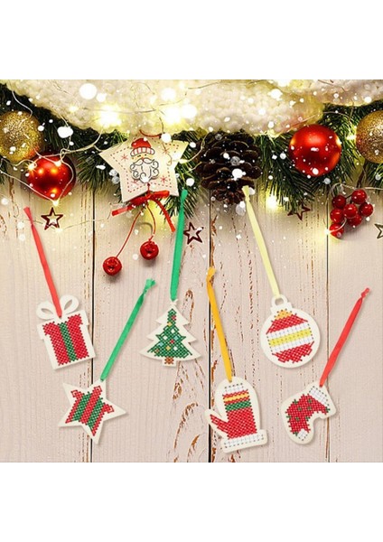 Ahşap Çapraz Dikiş Kitleri Noel Teması Ahşap Çip Dikiş Kiti Noel Ağacı Dekorasyonu Noel Süsleri (Yurt Dışından) fırsatları