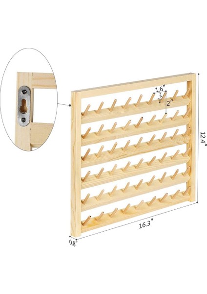 54 Makara Dikiş Iplik Standı Duvar Montajı Dikiş Iplik Standı Kanca ile Stand Ahşap Nakış Organizatörü Dikiş Için (Yurt Dışından) fiyatları