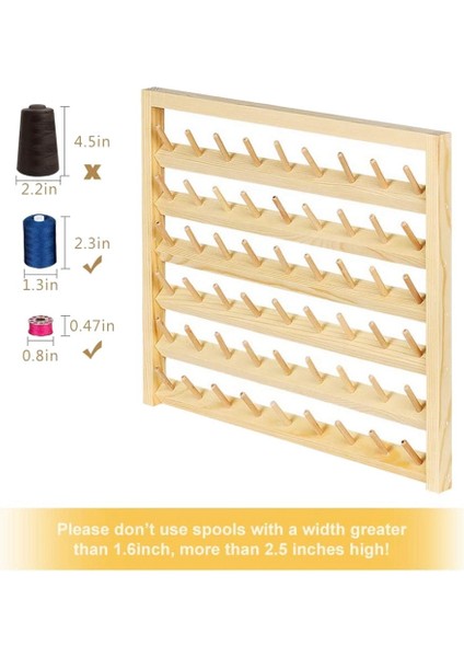 54 Makara Dikiş Iplik Standı Duvar Montajı Dikiş Iplik Standı Kanca ile Stand Ahşap Nakış Organizatörü Dikiş Için (Yurt Dışından) indirimleri