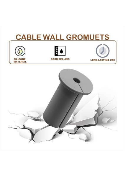 6pcs Starlink Kablosu Için Duvar Grometleri Akış Için Starlink Mount Için Uyumlu Kordonları Koruyucu Kordonlar Gri (Yurt Dışından) modelleri