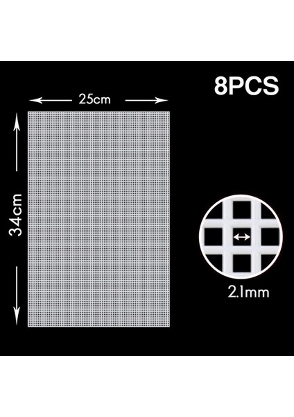 Tuval Pedleri 8 Adet Beyaz Dikdörtgen Plastik Örgü Tabakası Dıy El Sanatları Için Esnek Plastik Tuval (Yurt Dışından) modelleri