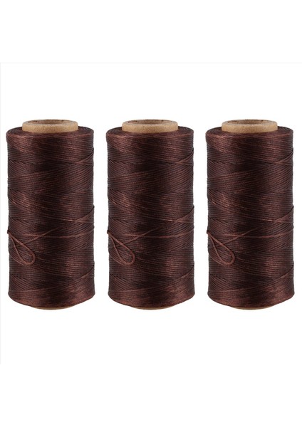 3 Pcs 260M 150D 1mm Deri Dikiş Mumlu Balmumu Iplik El Iğne Kablosu Zanaat Dıy Yeni Renk Açık Kahverengi (Yurt Dışından)