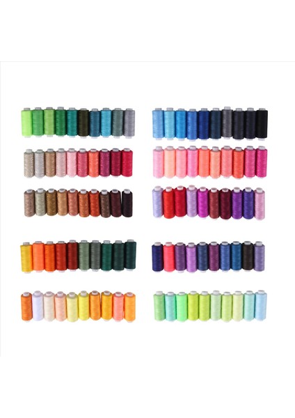 Dikiş İplik Seti 100 Renk 250yd Her Makara Polyester İplik Kiti El veya Makine Dikiş (Yurt Dışından)