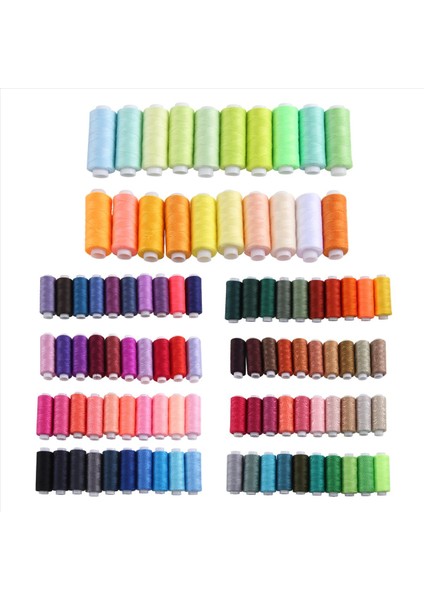 Dikiş İplik Seti 100 Renk 250yd Her Makara Polyester İplik Kiti El veya Makine Dikiş (Yurt Dışından)