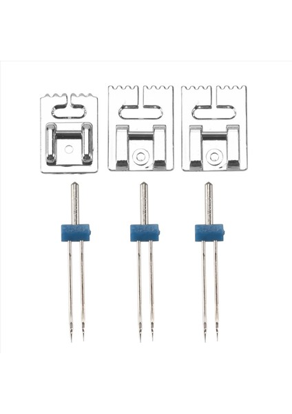 3 Adet Çift Ikiz Iğneler Pimleri (3 Beden Karışık 2 0/90 3 0/90 4 0/90) 3pcs Groove Pintuck Baskısı Basınç Dikiş Makinesi Aksesuarları (Yurt Dışından) fiyatları