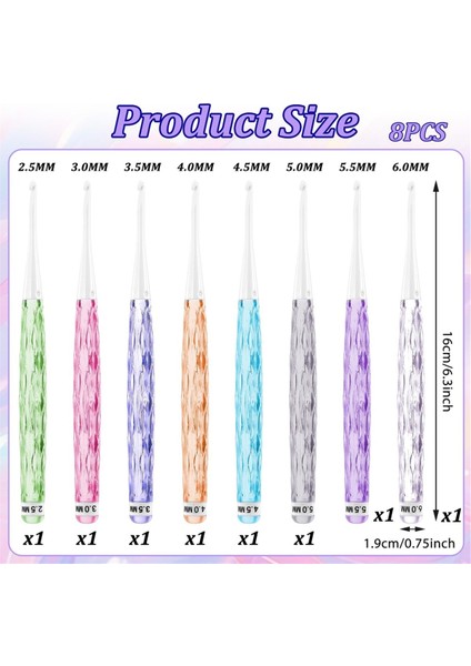 8 Adet Plastik Tığ Işi Kancalar Satır Içi Tığ Işi Kancalar Kaymaz Tığ Işi Kanca Tutamakları Örme Için Ergonomik Tığ Işi Kancalar (Yurt Dışından) fiyatları