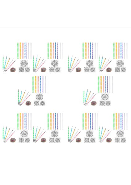 160 Pcs Mandala Kaynaklar Için Dotting Araçları Mandala Şablonları Kit Ball Stylus Kil Heykel Oyma Araçları (Yurt Dışından)