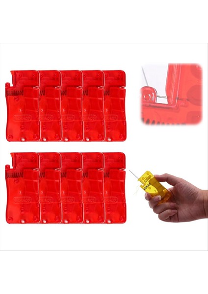 El Dikiş Için Otomatik Iğne Iş Teriçisi Yeni Basit Iğne Iş Parçacığı Kullanımı Kolay Iğne Dişleri Aracı Kırmızı 10 Pcs (Yurt Dışından) fırsatları