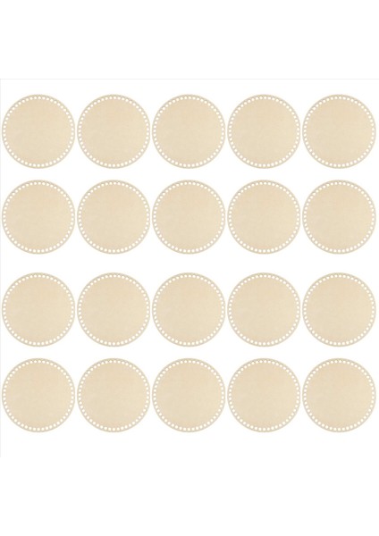 20 Adet 20 cm Ahşap Sepet Tabanı Delikli Dıy Örgü Için Daire Boş Ahşap Taban Tığ Işi Torba Alt Şekillendirici Zanaat (Yurt Dışından)