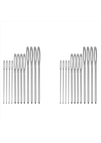 24 Adet Künt Iğneler Büyük Göz Iğneleri Çelik Örgü Iğneleri Dikiş Aletleri Açık Şişe 3 Boyutta (Yurt Dışından)